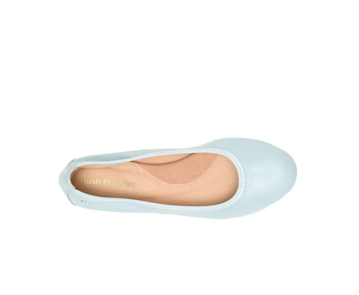 Flats and SlipOns Hush Puppies Women Chaste Ballet Seafoam Leather Flats and SlipOns Hush Puppies Women Chaste Ballet Seafoam Leather