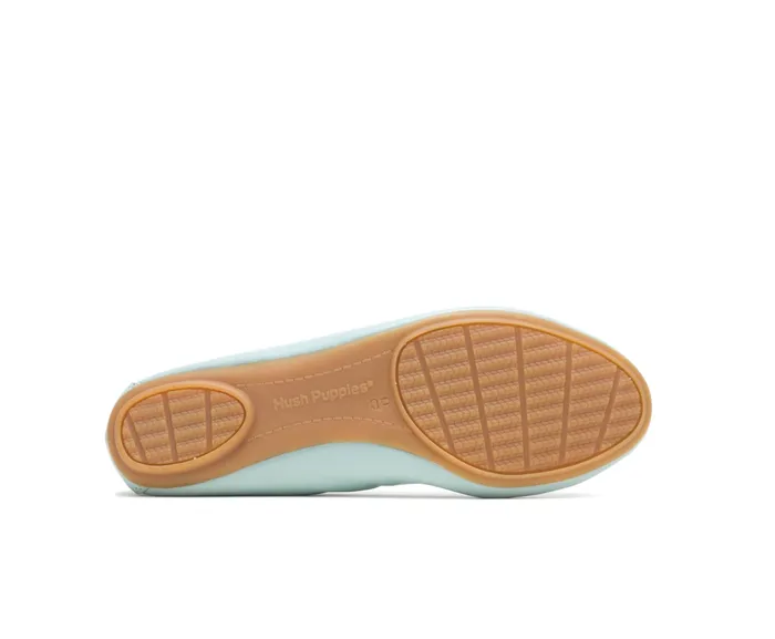 Flats and SlipOns Hush Puppies Women Chaste Ballet Seafoam Leather Flats and SlipOns Hush Puppies Women Chaste Ballet Seafoam Leather