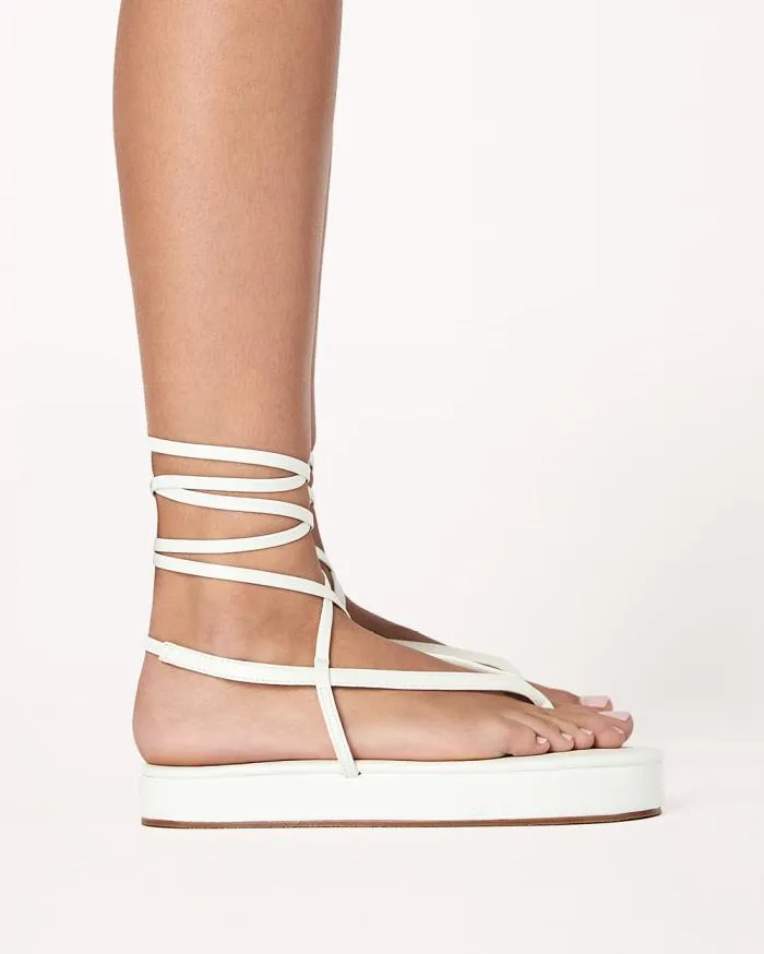 Flats Billini Sandals and Slides HANNI WHITE