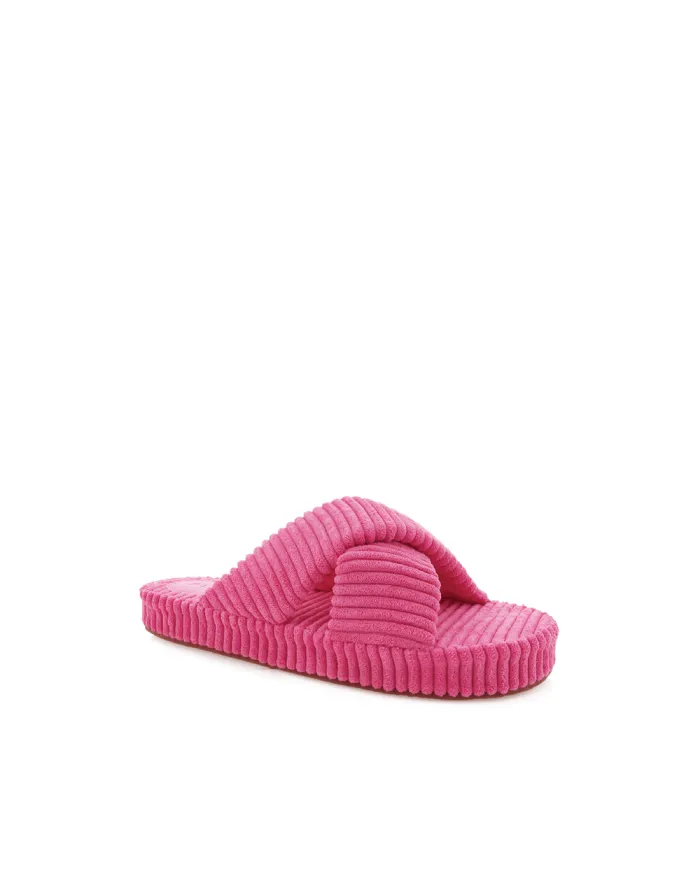 Flats Billini Sandals and Slides HUXLEY PINK RIBBED TERRY