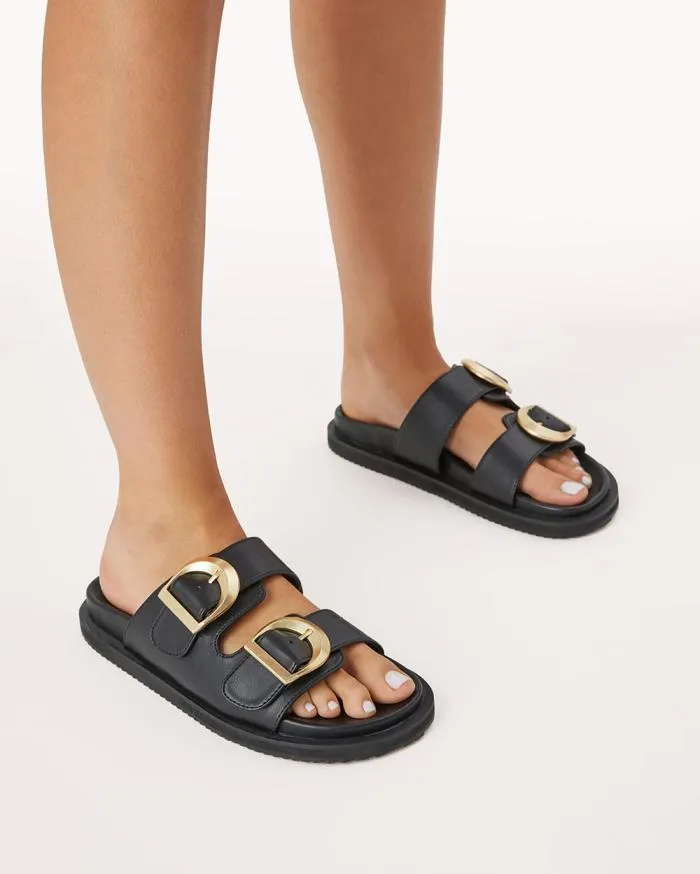 Flats Billini Sandals and Slides TAYO BLACK