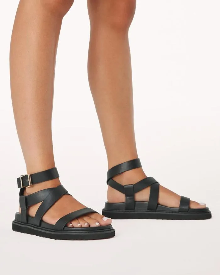 Flats Billini Sandals and Slides ZOELIE BLACK