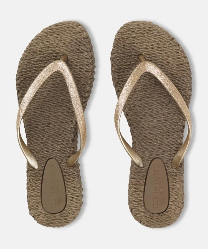 Flip Flop With Glitter 8211 Cub Brown Shoes Ilse Jacobsen Flip Flops