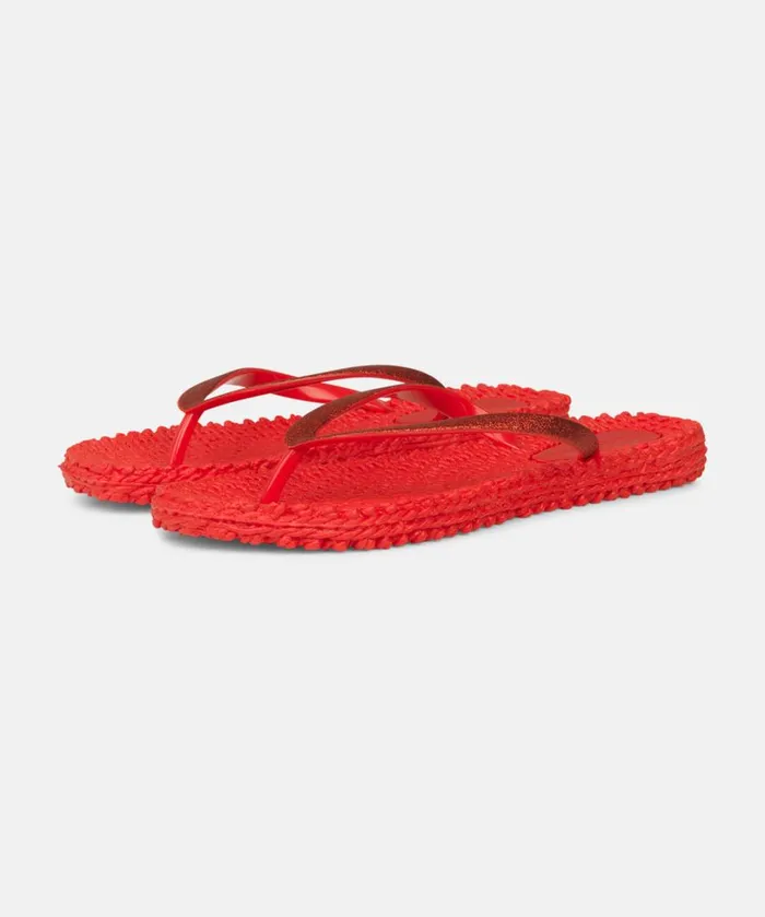 Flip Flop With Glitter 8211 Deep Red Shoes Ilse Jacobsen Flip Flops