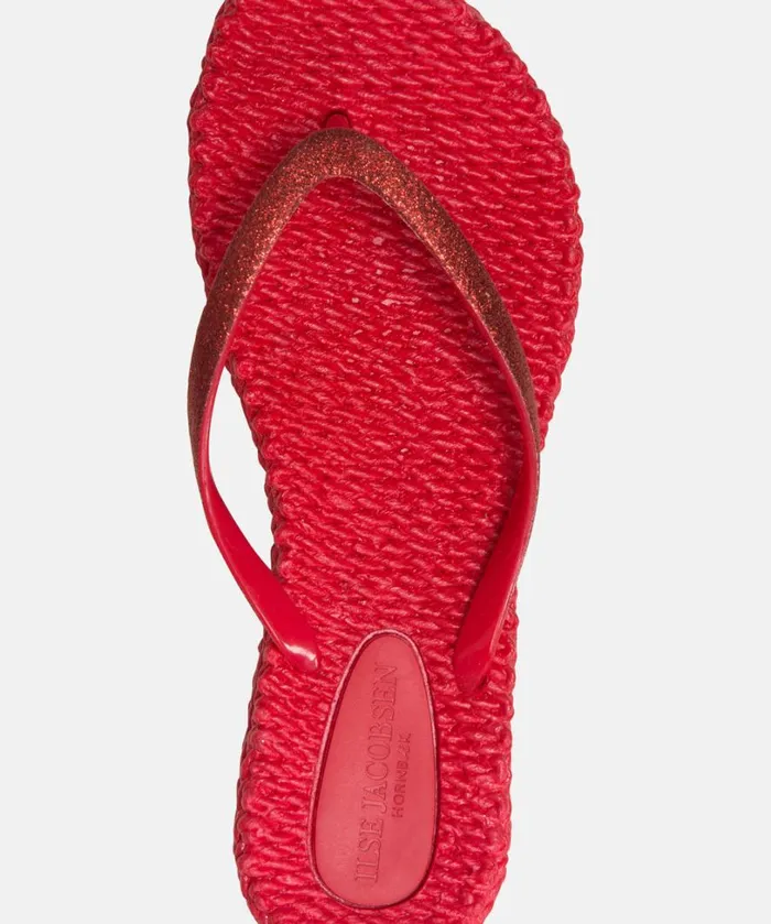 Flip Flop With Glitter 8211 Deep Red Shoes Ilse Jacobsen Flip Flops Flip Flop With Glitter 8211 Deep Red Shoes Ilse Jacobsen Flip Flops