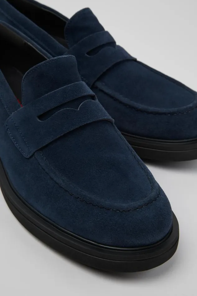 Formal Shoes Men Camper Norman Blue Nubuck Shoes