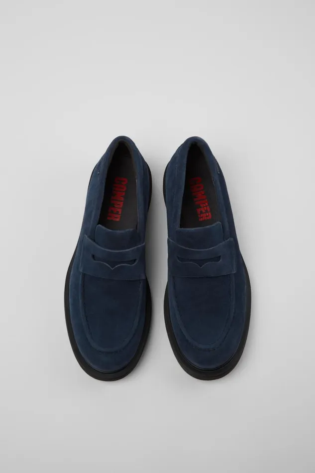 Formal Shoes Men Camper Norman Blue Nubuck Shoes Formal Shoes Men Camper Norman Blue Nubuck Shoes