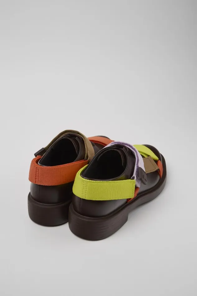 Formal Shoes Men Camper Twins Brown Leather And Textile Shoes