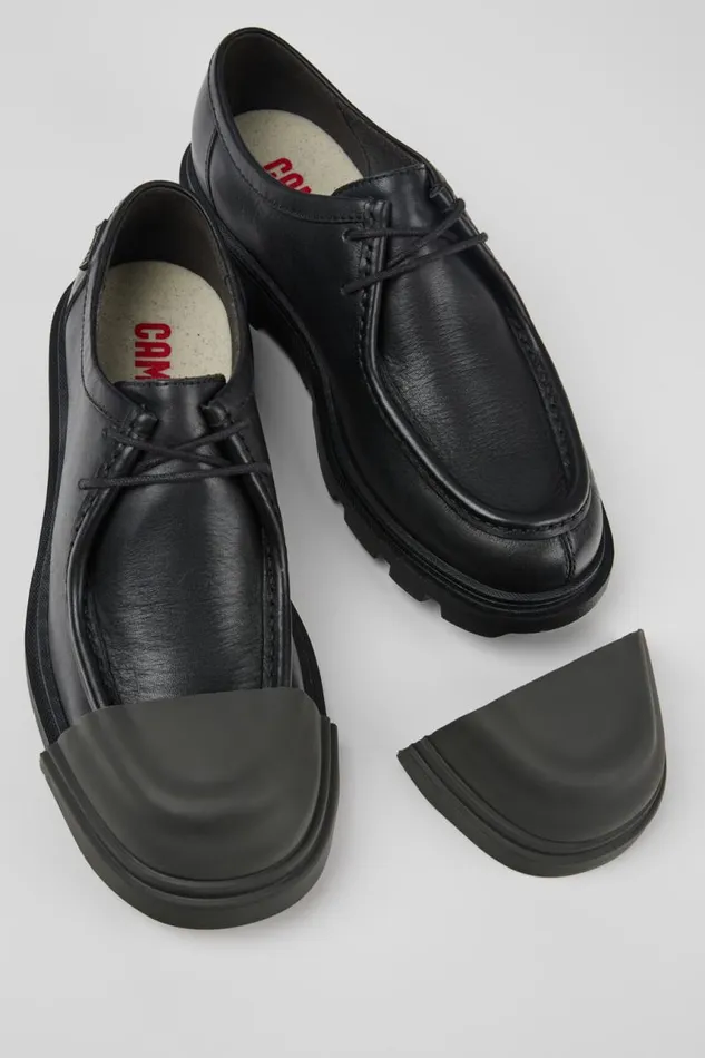 Formal Shoes Women Camper Junction Black Leather Shoe