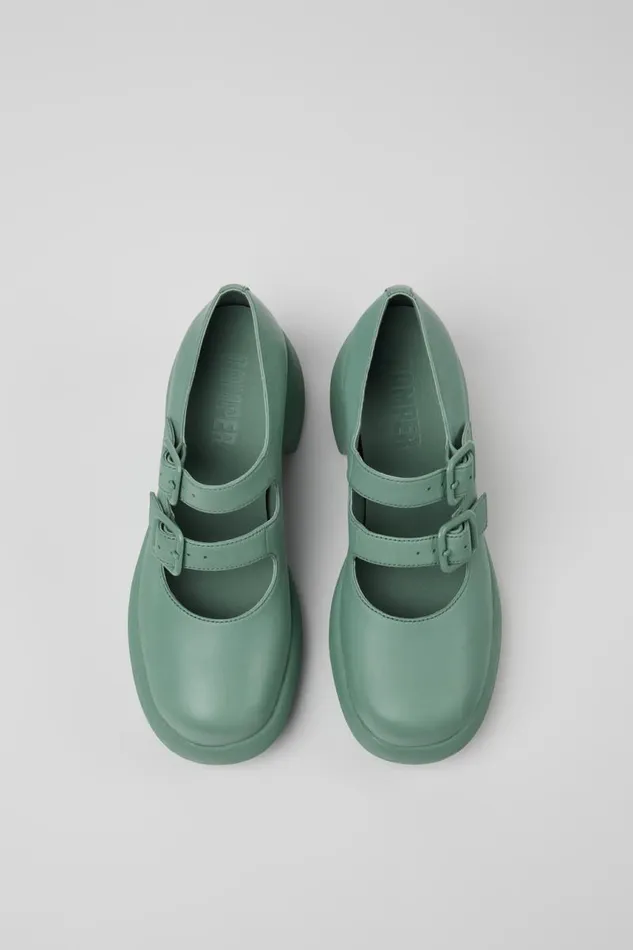 Formal Shoes Women Camper Thelma Green Leather Shoes Formal Shoes Women Camper Thelma Green Leather Shoes