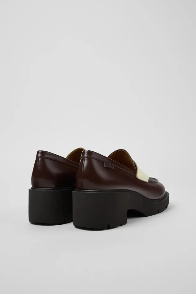 Formal Shoes Women Camper Twins Multicolored Leather Loafers