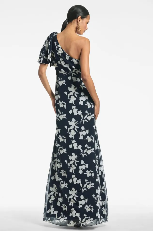 Formal Women Sachin and Babi Chelsea Gown 8211 Navy Venetia Petal