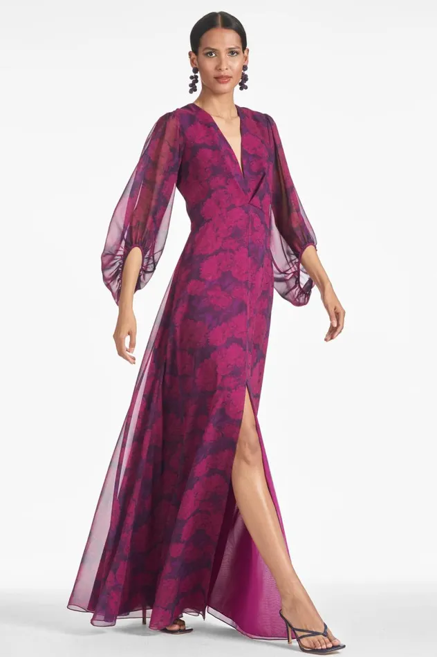 Formal Women Sachin and Babi Jenny Gown 8211 Magenta Bloom