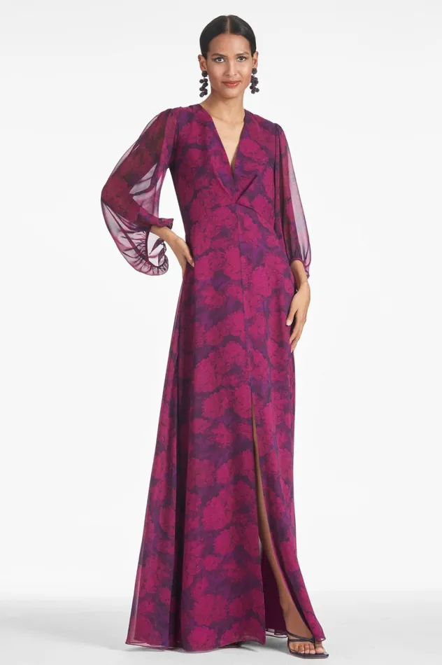Formal Women Sachin and Babi Jenny Gown 8211 Magenta Bloom