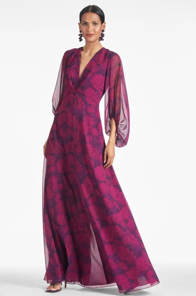 Formal Women Sachin and Babi Jenny Gown 8211 Magenta Bloom