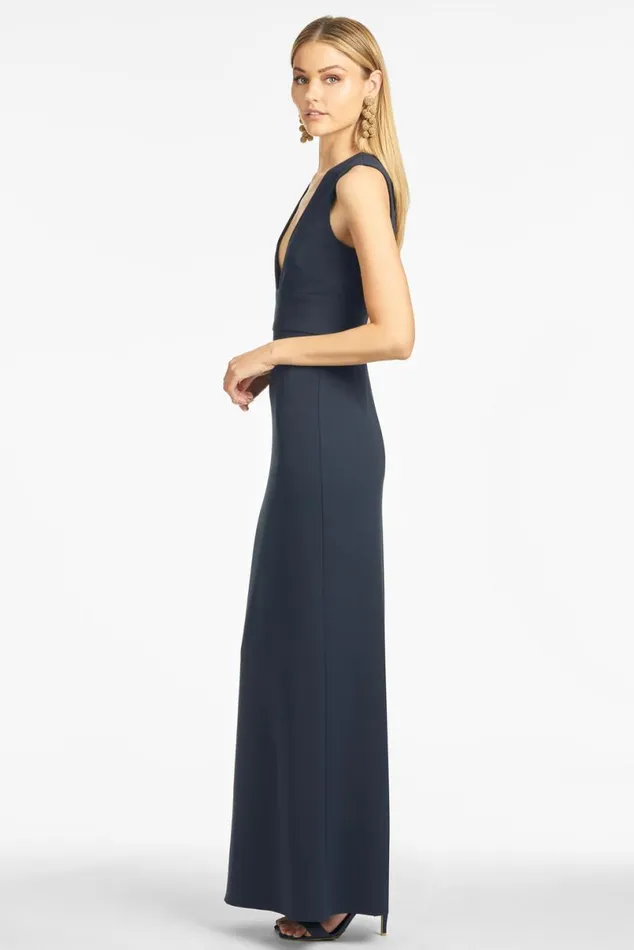 Formal Women Sachin and Babi Loretta 4Way Stretch Crepe Gown 8211 Navy