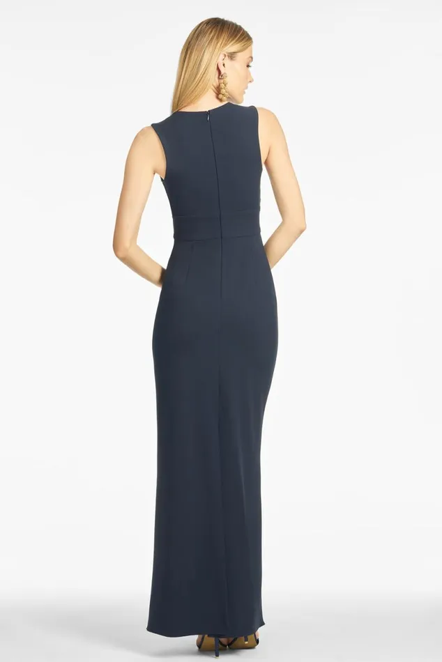 Formal Women Sachin and Babi Loretta 4Way Stretch Crepe Gown 8211 Navy