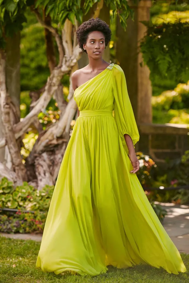 Formal Women Sachin and Babi Makayla Gown 8211 Chartreuse