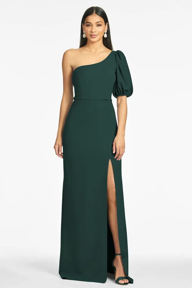 Formal Women Sachin and Babi Nadia 4Way Stretch Crepe Gown 8211 Emerald