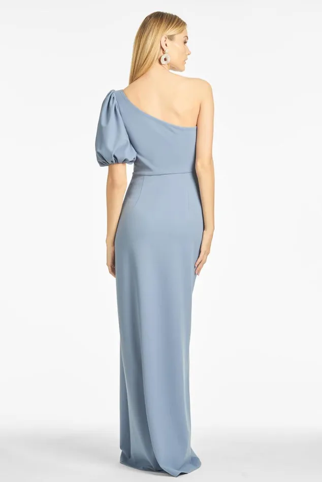 Formal Women Sachin and Babi Nadia 4Way Stretch Crepe Gown 8211 Slate Blue