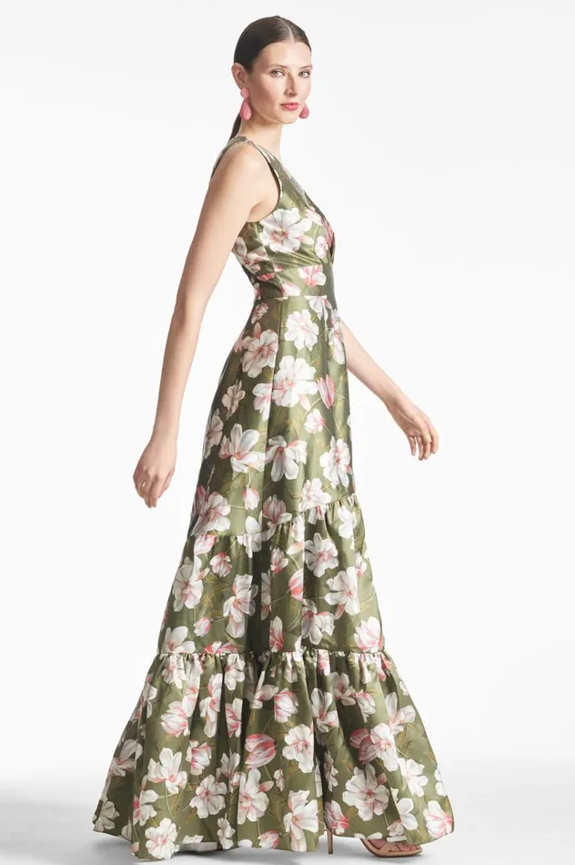 Formal Women Sachin and Babi Rori Gown 8211 Moss Magnolia