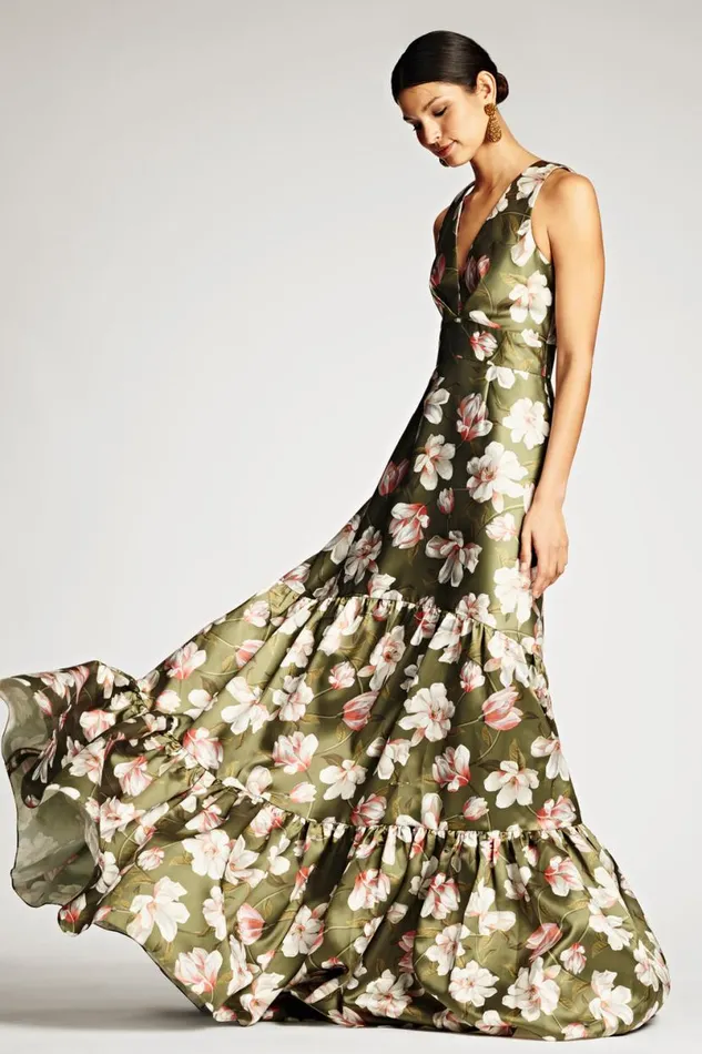 Formal Women Sachin and Babi Rori Gown 8211 Moss Magnolia