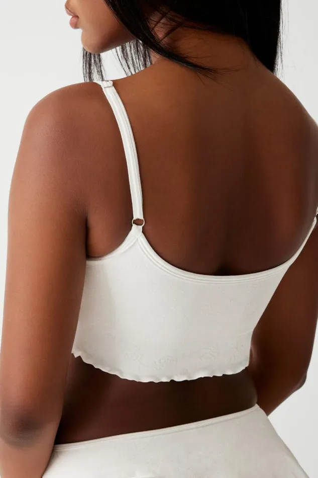 Frankies Bikinis Active Women Star Cropped Tank Moon Flower