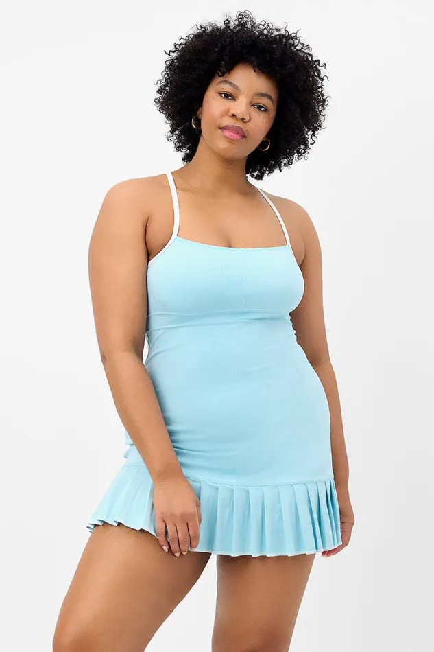 Frankies Bikinis Active Women Swift Tennis Dress Baby Blue
