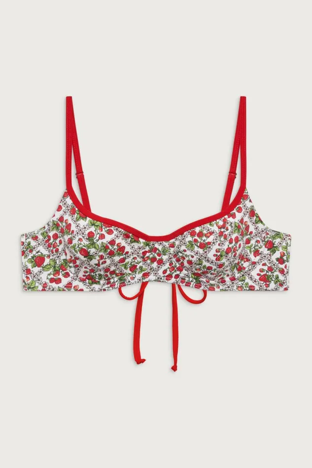Frankies Bikinis Bikinis Women Cola Underwire Balconette Bikini Top Berry In Love