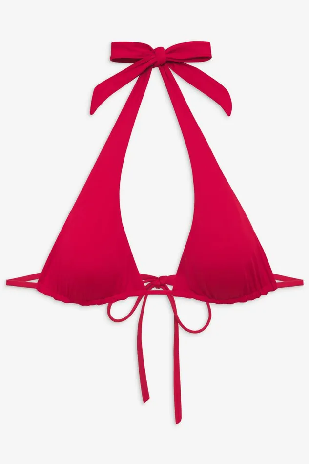 Frankies Bikinis Bikinis Women Diana Halter Bikini Top True Red