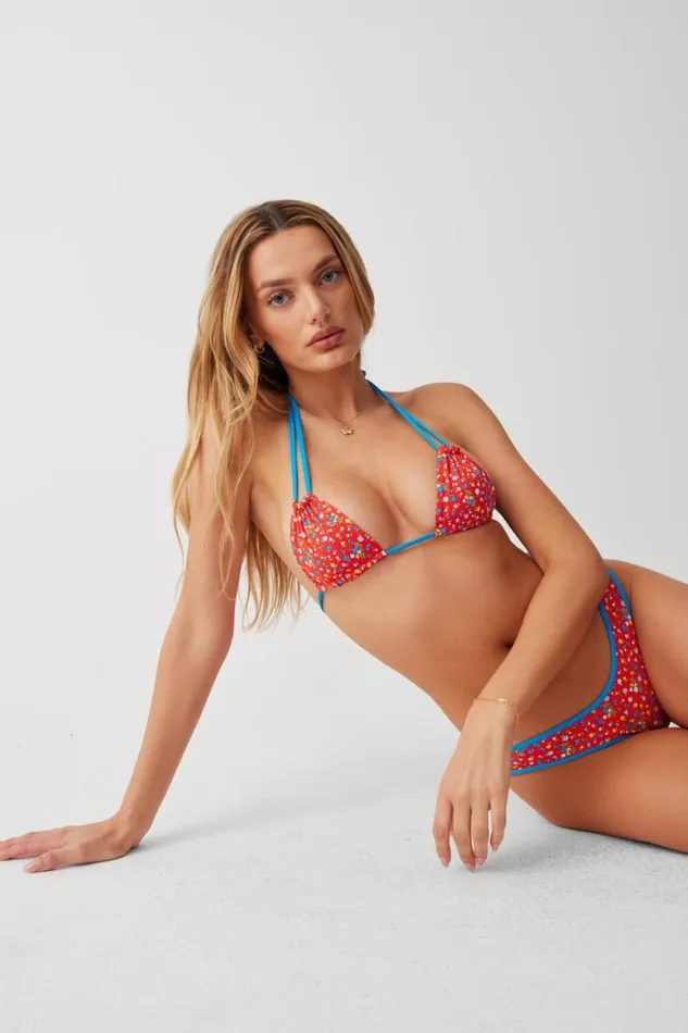 Frankies Bikinis Bikinis Women Florabelle Triangle Bikini Top Seaside Farm
