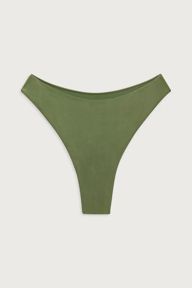 Frankies Bikinis Bikinis Women Laura High Waist Cheeky Bikini Bottom Sea Moss