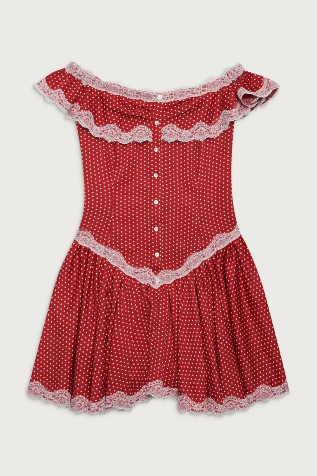 Frankies Bikinis Dresses Women Charli Mini Dress Scarlet Dot