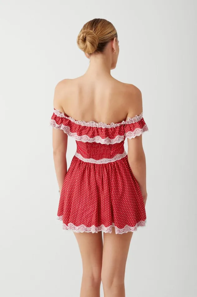 Frankies Bikinis Dresses Women Charli Mini Dress Scarlet Dot