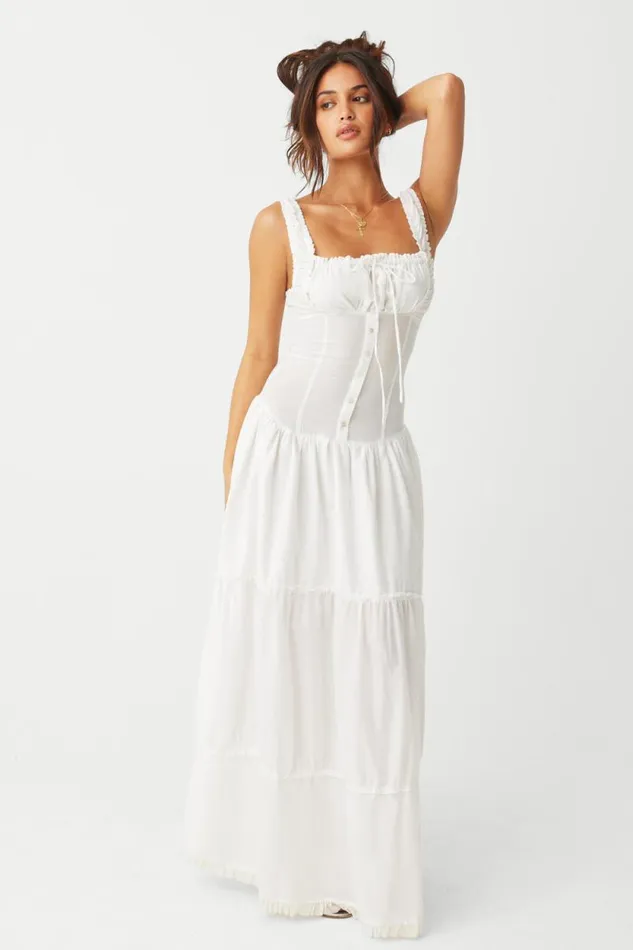 Frankies Bikinis Dresses Women Christabelle Ruffle Maxi Dress Sunrose