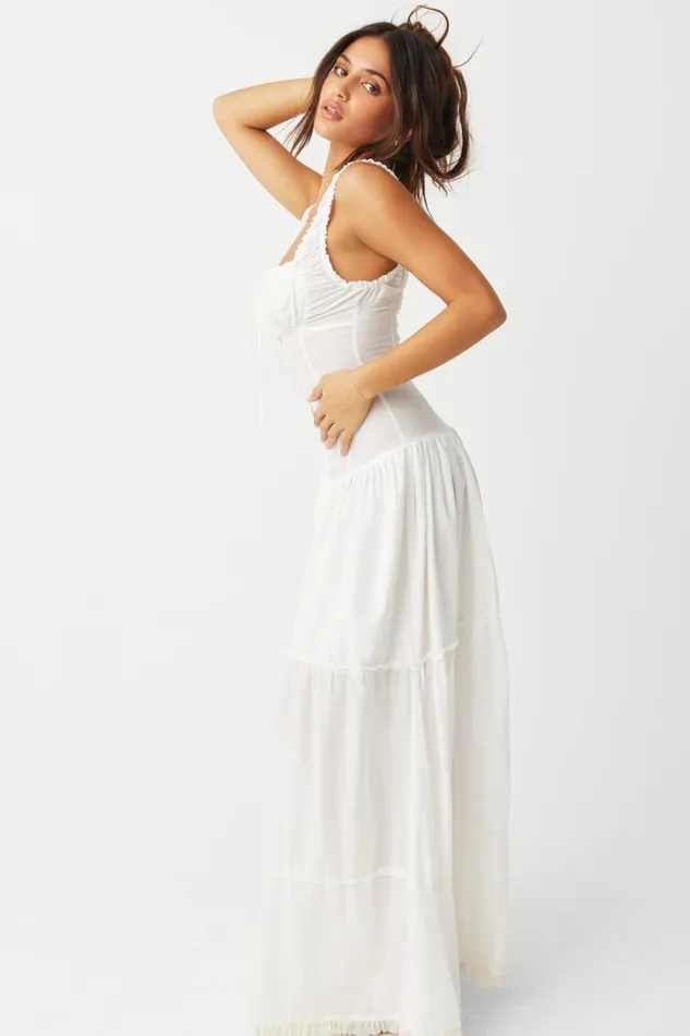 Frankies Bikinis Dresses Women Christabelle Ruffle Maxi Dress Sunrose