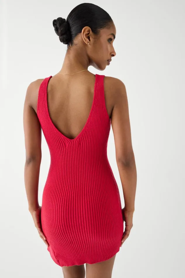 Frankies Bikinis Dresses Women Lady Cloud Knit Mini Dress Burning Love