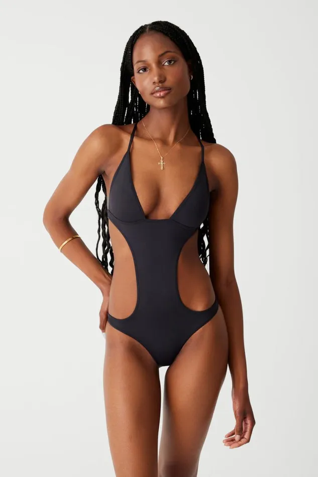 Frankies Bikinis One Pieces Women Cruise Monokini One Piece Swimsuit Black
