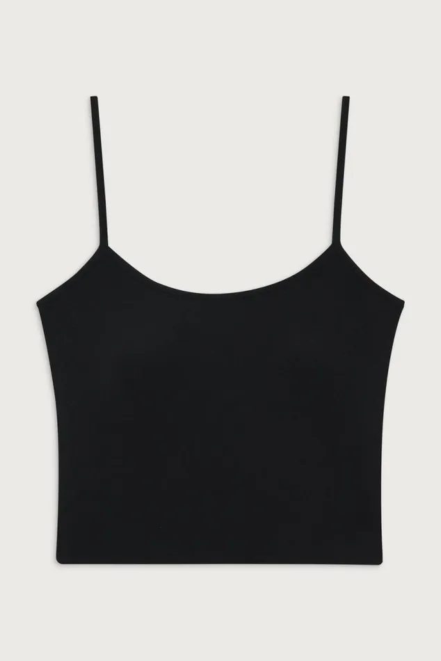 Frankies Bikinis Tops Women Butterfly Terry Tank Black
