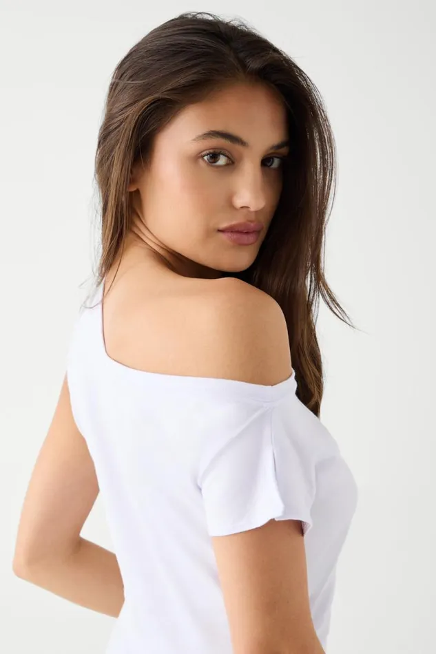 Frankies Bikinis Tops Women Starlight Cotton Tee Lost At Sea