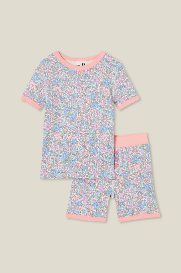 Girls 214Boys 214 Sleepwear Cotton On Talia Short Sleeve Pyjama Set Vanillamiddleton Floral Girls 214Boys 214 Sleepwear Cotton On Talia Short Sleeve Pyjama Set Vanillamiddleton Floral