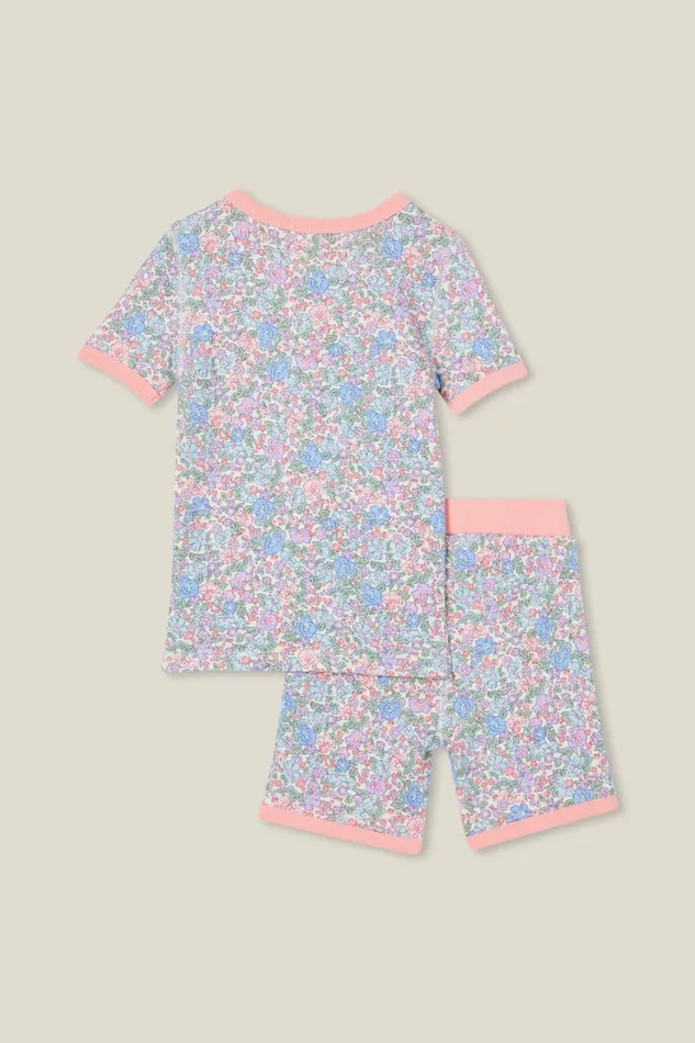 Girls 214Boys 214 Sleepwear Cotton On Talia Short Sleeve Pyjama Set Vanillamiddleton Floral