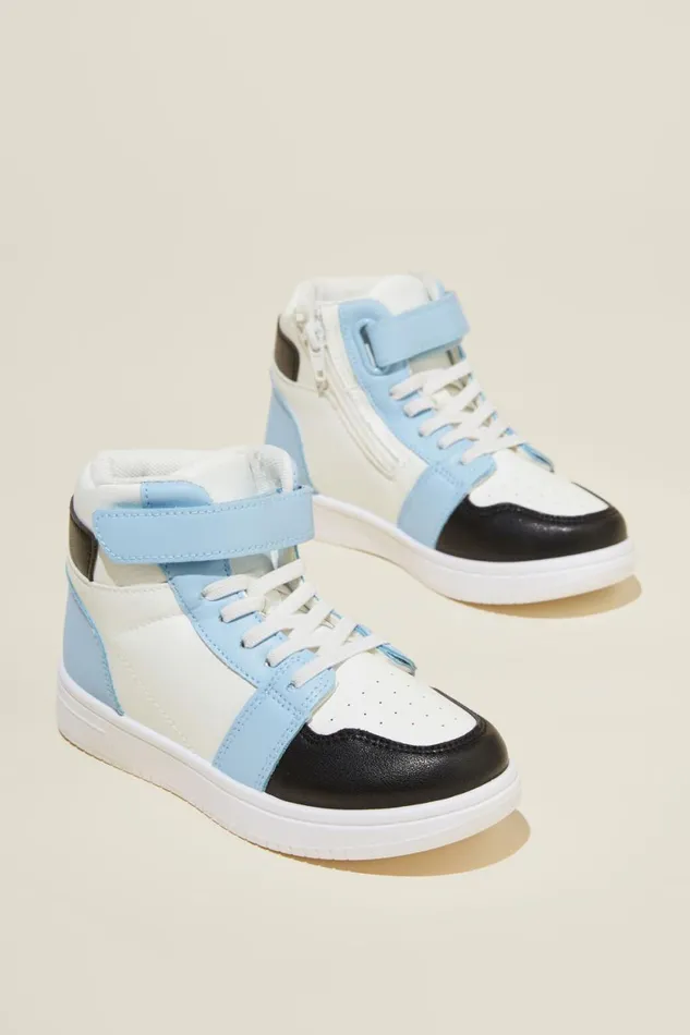 Girls 214Boys 214 Sneakers Cotton On Harrison High Top Sneaker Dusk Blueblack