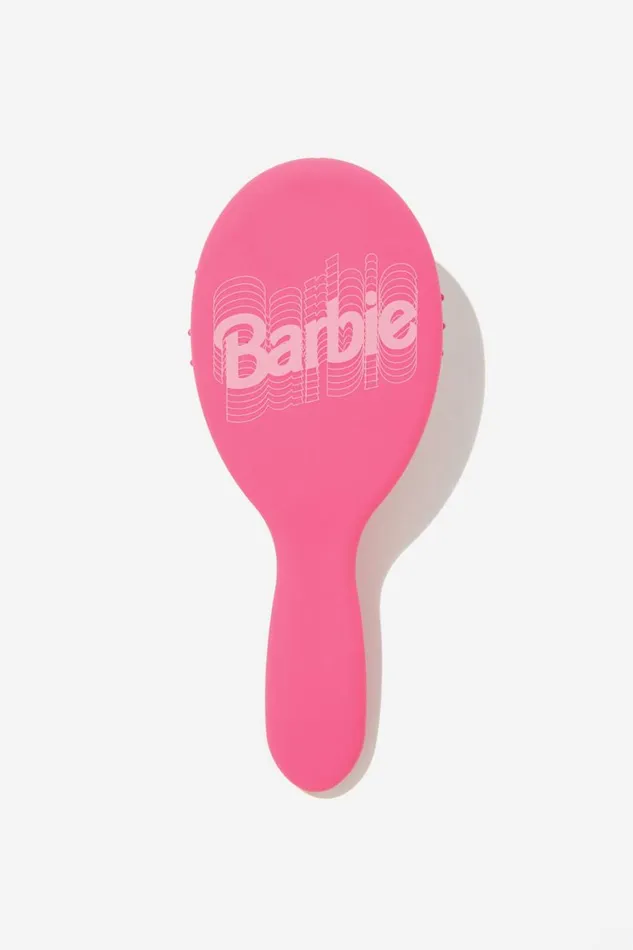 Girls 214 Hair Accessories Cotton On Licensed Hair Brush Lcn Mat Barbiepink Gerbera Logo