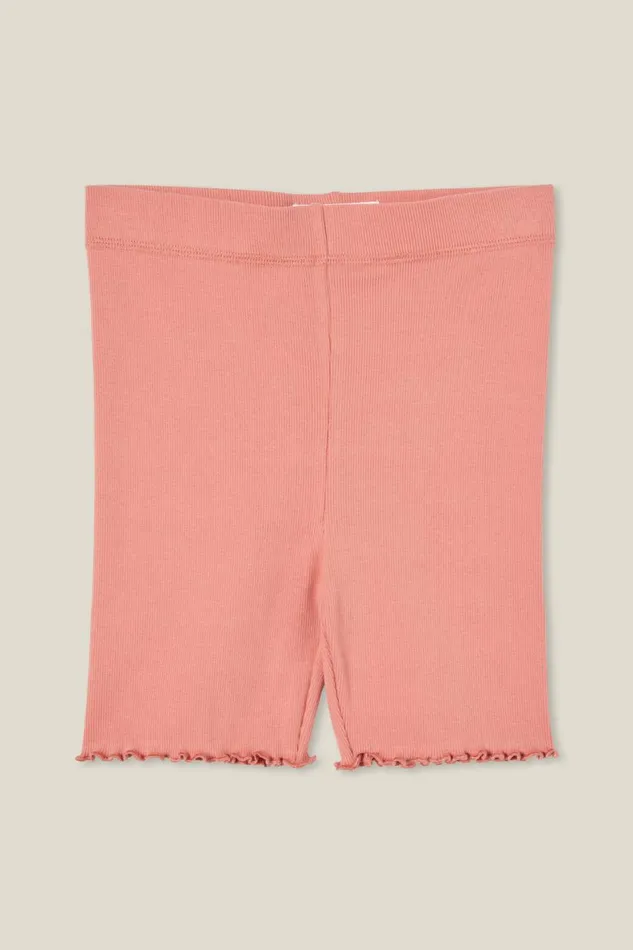 Girls 214 Shorts Skirts and Playsuits Cotton On Halley Bike Short Clay Pigeon Rib