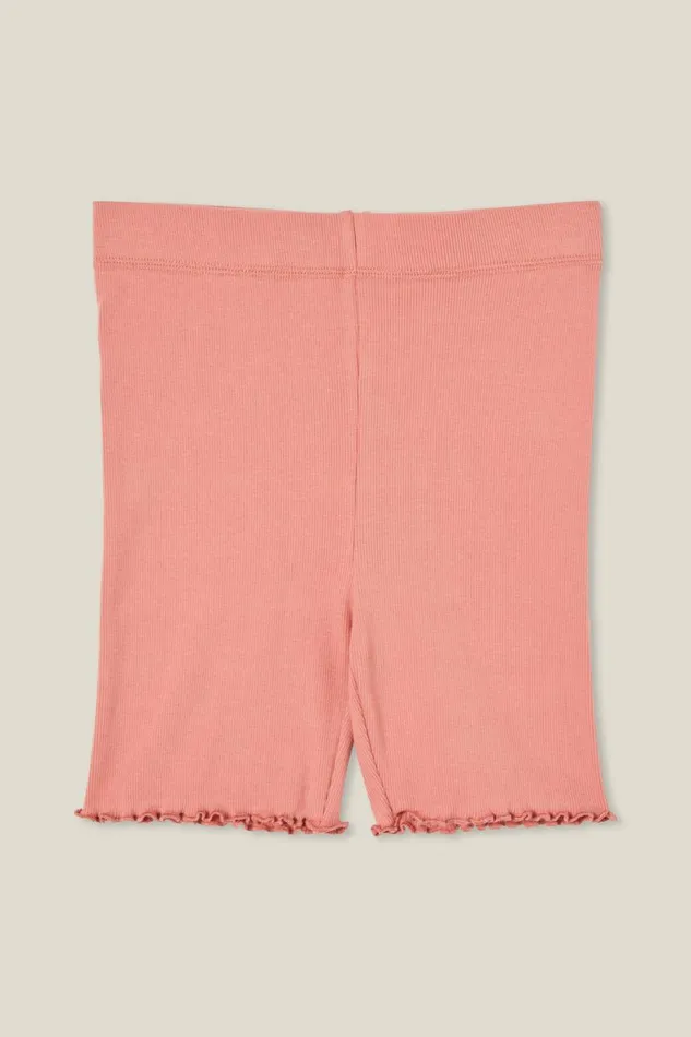 Girls 214 Shorts Skirts and Playsuits Cotton On Halley Bike Short Clay Pigeon Rib