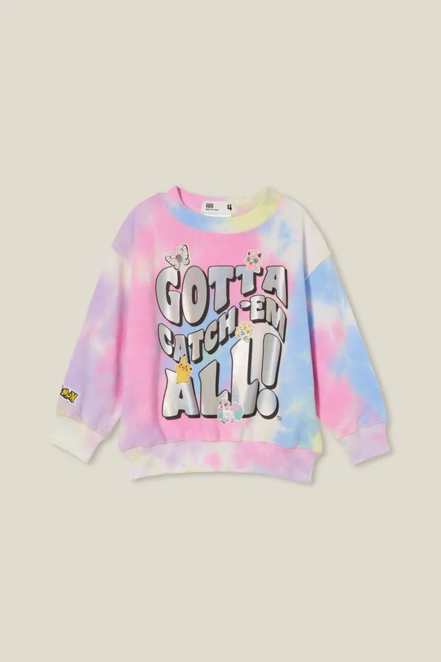 Girls 214 Sweatshirts and Sweatpants Cotton On License Dusty Fleece Crew Neck Lcn Pok Pokemon Gotta Catch Em Alltie Dye Girls 214 Sweatshirts and Sweatpants Cotton On License Dusty Fleece Crew Neck Lcn Pok Pokemon Gotta Catch Em Alltie Dye