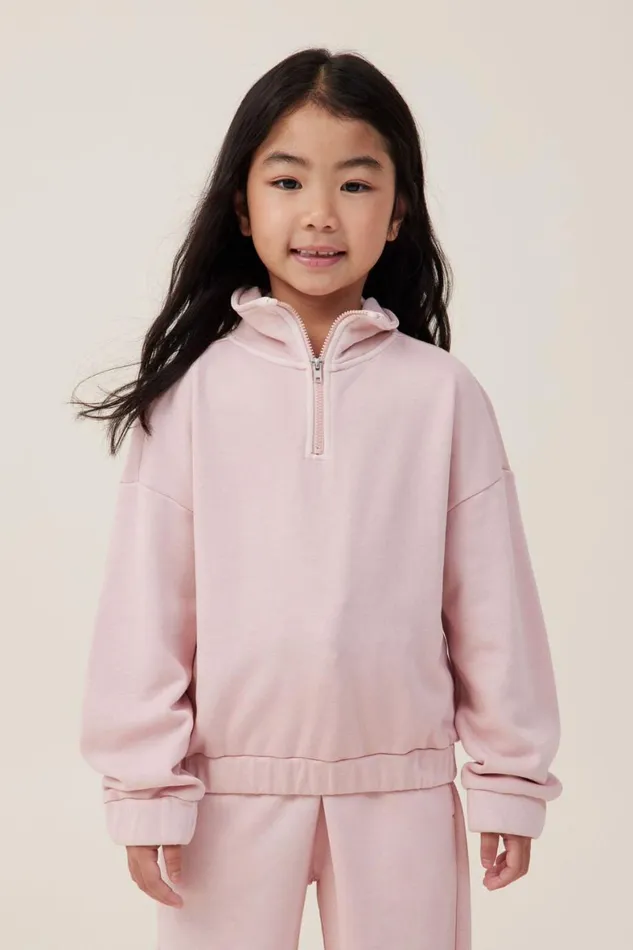 Girls 214 Sweatshirts and Sweatpants Cotton On Naomi Half Zip Pullover Zephyr