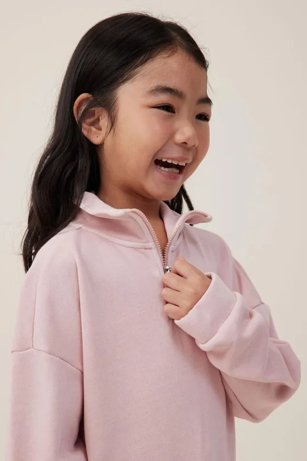 Girls 214 Sweatshirts and Sweatpants Cotton On Naomi Half Zip Pullover Zephyr