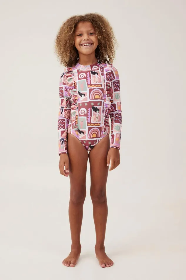 Girls 214 Swimwear Cotton On Lydia One Piece Hennaparadise Mermaid